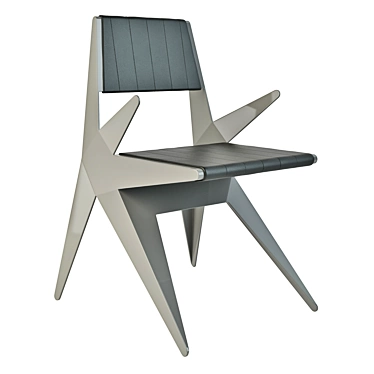 Stylish Aluminum Star Armchair 3D model image 1 