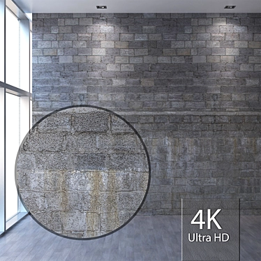 Seamless Concrete Wall Texture 3D model image 1 