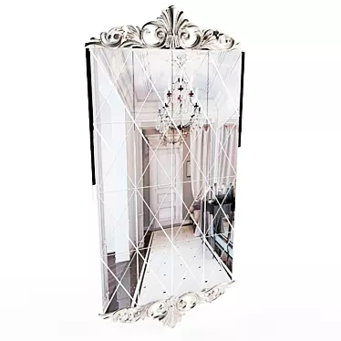 Elegant Hall Mirror 3D model image 1 