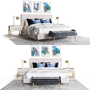 Cloud Ten Bedroom Set - High Fashion Home 3D model image 1 