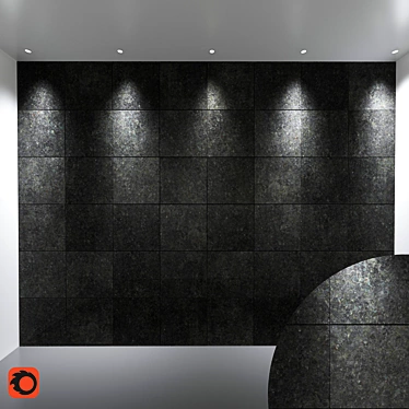 Black Granite Floor Material (20 Dice) 3D model image 1 