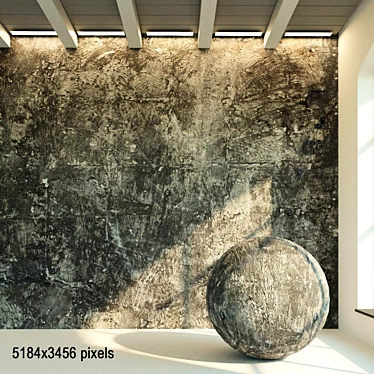 Vintage Concrete Wall Texture 3D model image 1 