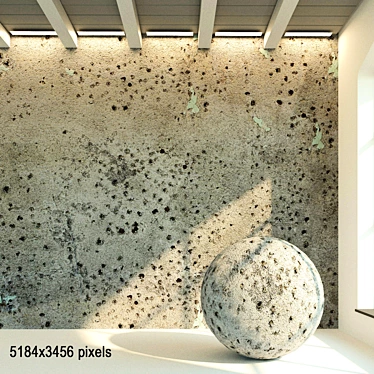 Vintage Concrete Wall Texture 3D model image 1 
