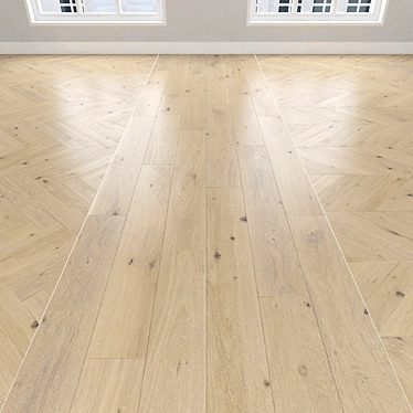 Parquet Oak Light: Herringbone, Linear, Chevron 3D model image 1 