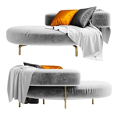 Elegant Ella Longchair Sofa by Piet Boon 3D model image 1 