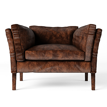 GJ Styles Reggio Leather Club Chair 3D model image 1 