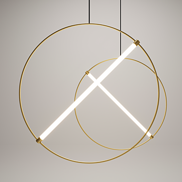 Contemporary Corona Suspension Light 3D model image 1 