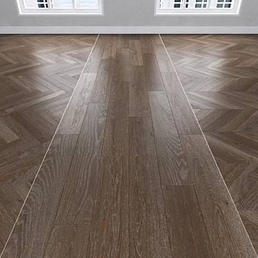 Oak Lava Parquet: Herringbone, Linear, Chevron 3D model image 1 