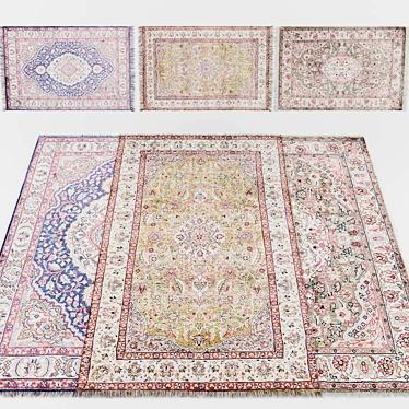 Exquisite Persian Handmade Carpet 3D model image 1 