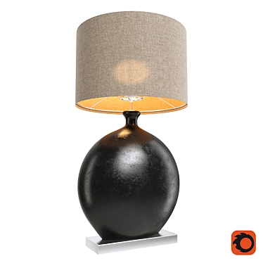 Valencia Metallic Glazed Table Lamp 3D model image 1 