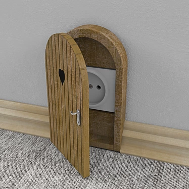 Stylish Power Outlet Cover 3D model image 1 