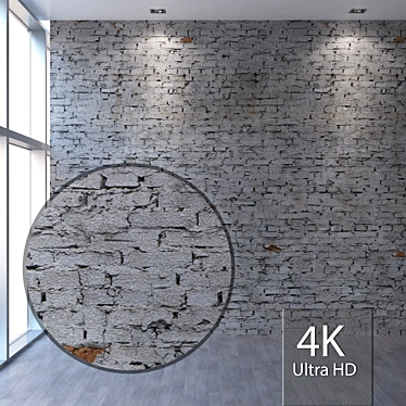 Seamless Brickwork Texture in 4K 3D model image 1 