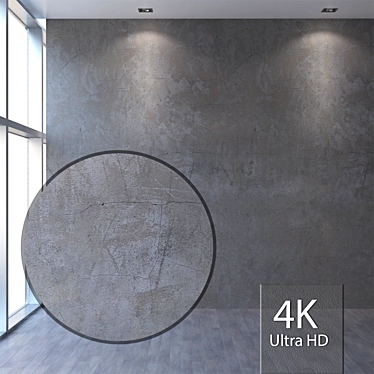 Seamless 4K Concrete Wall Texture 3D model image 1 