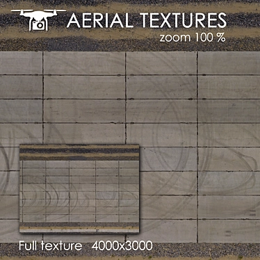 Aerial Road Plates: Seamless 4K Texture 3D model image 1 