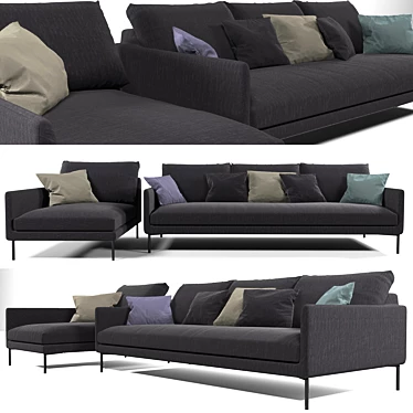 Modern Band Sofa: Comfort Redefined 3D model image 1 