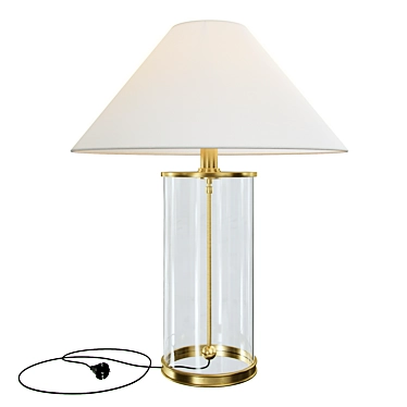 Ralph Lauren Brass Modern Table Lamp 3D model image 1 