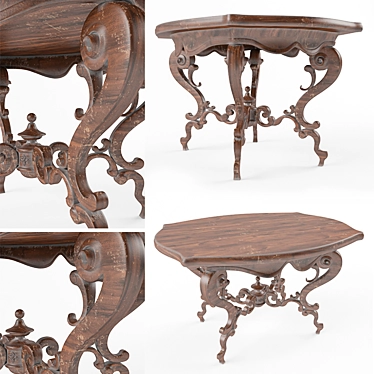 Baroque Masterpiece: 16th Century Table 3D model image 1 