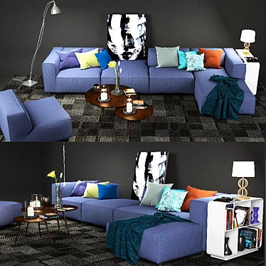 Contemporary Boconcept Carmo Sectional 3D model image 1 