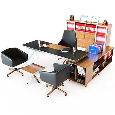 Modern Executive Office Set 3D model image 1 