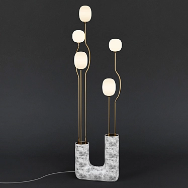 Modern Adjustable Floor Lamp 3D model image 1 