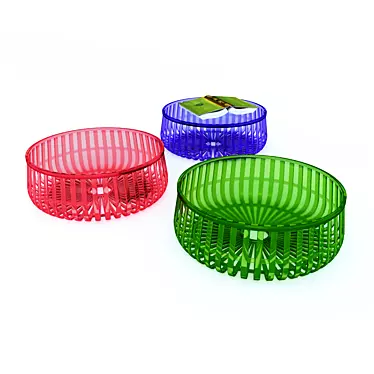 Assorted Color Polycarbonate Table - 24cm Height, 61cm Diameter 3D model image 1 