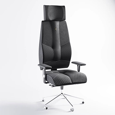 Stylish Leather Computer Chair 3D model image 1 