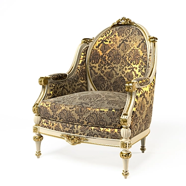 Elegant Italian Armchair by Meroni 3D model image 1 
