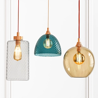 Colorful glass pendant lighting