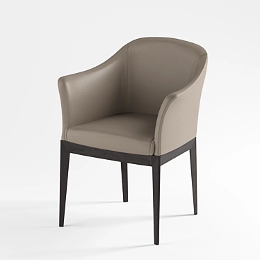 Elegant Leather Armchair 3D model image 1 