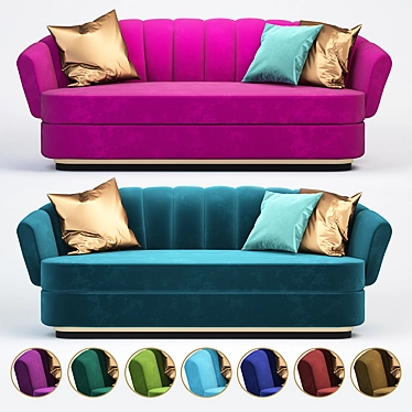 Brabbu Powel Sofa: Sleek and Stylish Seating 3D model image 1 