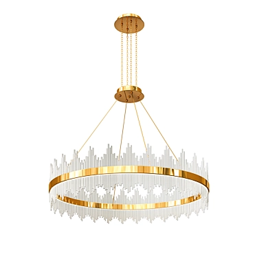 Elegant Crystal Pendant Light 3D model image 1 