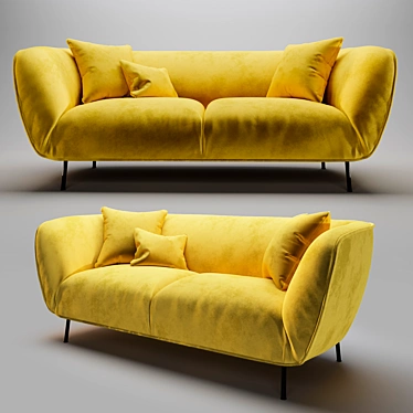 Elegant Florence Sofa: Timeless Comfort 3D model image 1 