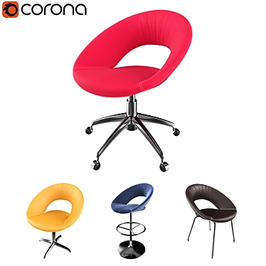 Luxurious Nina Chair: Elegant and Comfortable 3D model image 1 