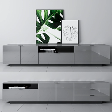 Elegant Hi-Fi Console by Minotti 3D model image 1 