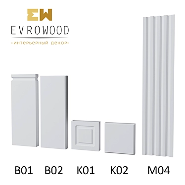 Title: Eco-friendly Evrowood Door Frame 3D model image 1 