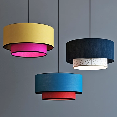 Stratos Marl Pendant Light Set 3D model image 1 