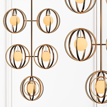 Gold metal pendant lamp