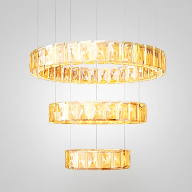 Trendy Brushed Brass Pendant 3D model image 1 