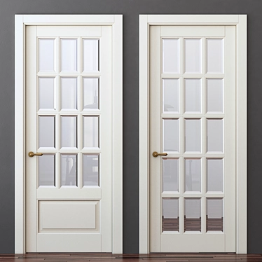 TOSCANA GRIGLIATO Collection: Elegant Enamel-Bathed Beech Wood Doors 3D model image 1 