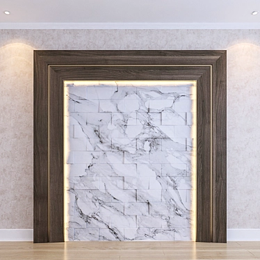 3D Marble Wall Design 3D model image 1 