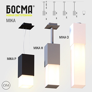 MIKA P: Stylish LED Pendant Light 3D model image 1 