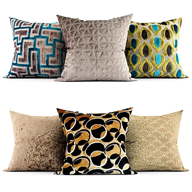 Elegant Home Accents: Decorative Pillows 3D model image 1 