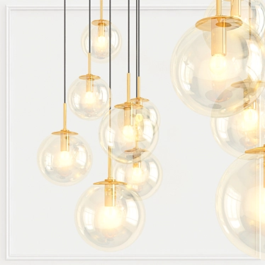 Limburg Glass Ceiling Lamp 3D model image 1 