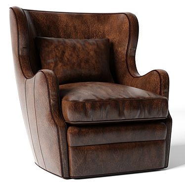 Elegant Wellington Swivel Club Chair 3D model image 1 