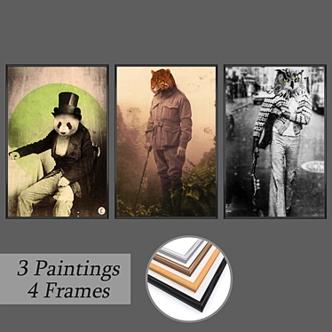 Multi-Frame Wall Art Set 3D model image 1 