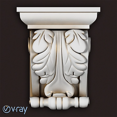 Sturdy Gypsum Bracket 3D model image 1 