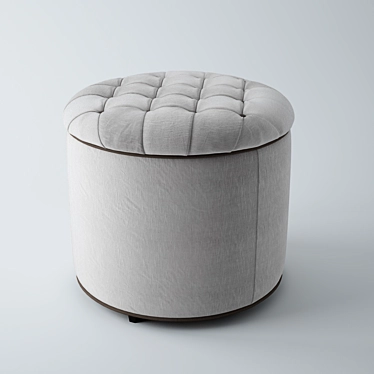 Elegant Adeline Tufted Ottoman 3D model image 1 