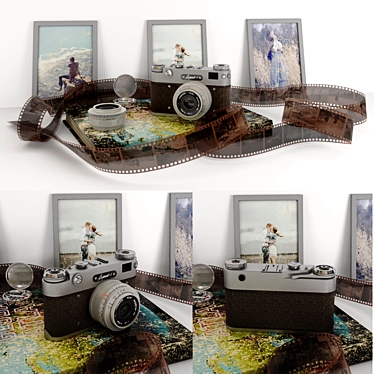 Title: Vintage Soviet Rangefinder Camera 3D model image 1 