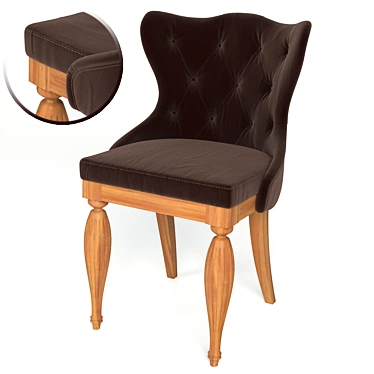 Elegant Riva Chair: Stylish Seating 3D model image 1 
