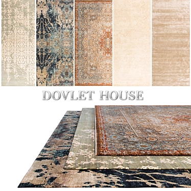 DOVLET HOUSE Carpets Set of 5 - Part 247 3D model image 1 